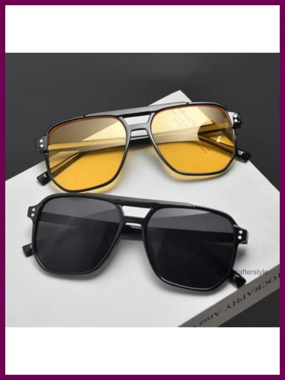 8-Pack Retro Square Aviator Sunglasses Unisex UV400 Protection